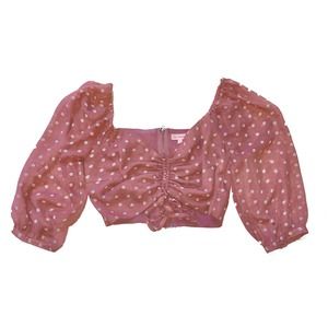 Pink Spotted Sweetheart Blouse